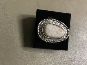 White crackle Ring