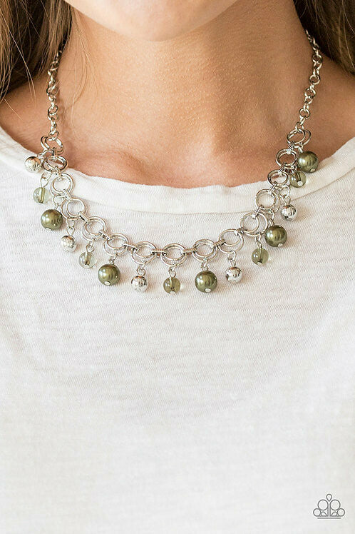 FIERCELY FANCY GREEN NECKLACE