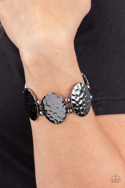 RADIAL REFLECTIONS - BLACK STRETCH BRACELET