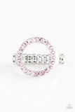 One-GLAM Band - Pink Rhinestone - Ring