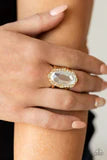 Bling to heel gold Paparazzi ring