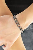 PAPARAZZI "LINK TANK" BLACK GUNMETAL CHAIN LINK CUFF BRACELET