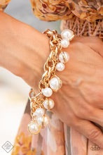 Pearl Bracelet Orbiting Opulence - Gold Paparazzi Accessories