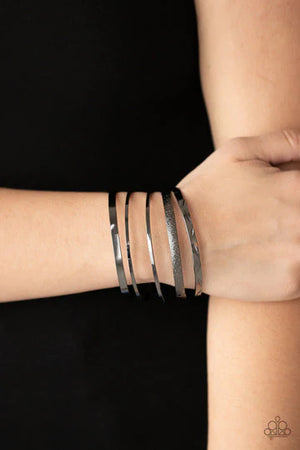 PAPARAZZI - STACKABLE STYLE - BLACK BRACELETS